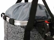 Koš přední s RÚ klipem,  látkový s hliníkovým rámem - Bobeš