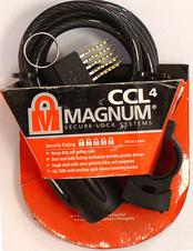 Zámek MAGNUM spirála 185x1,0cm  5 klíčů, držák