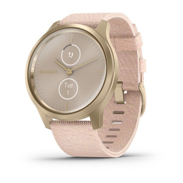 Hodinky Garmin vívomove3 Style, LightGold/Pink Nylon Band