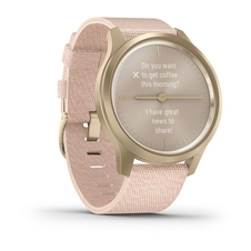 Hodinky Garmin vívomove3 Style, LightGold/Pink Nylon Band