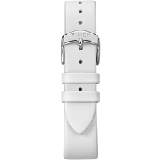 Hodinky Timex Cystal Bloom, s bílým koženým řemínkem