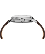 Hodinky Timex Marlin Automatic Silver, hnědý řemínek