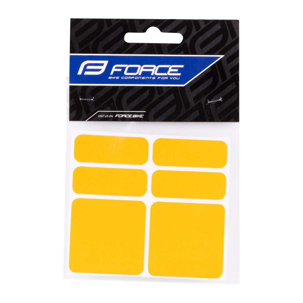 Nálepky Force reflexní sada 6 ks 3M, žluté