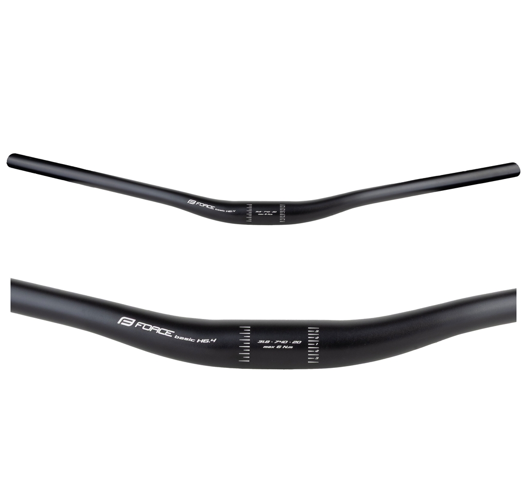 Řidítka Force BASIC H6.4 prohlé 31,8/740mm Al, črn. mat