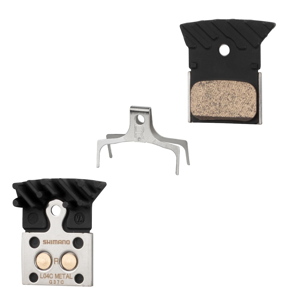 Destičky brzdové Shimano L04A kovové+chladič