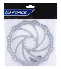 Brzdový kotouč FORCE 180 mm, 6 děr, stříbrný
