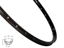 Ráfek MACH1 KARMA DISC 622x21, 32 děr, černý