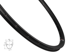 Ráfek MACH1 PULSE GRAVEL DISC 622x23, 28 děr, černý