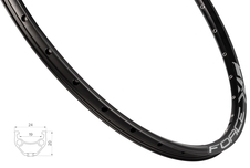 Ráfek Force XC BASIC DISC 559x19, 32děr, černý