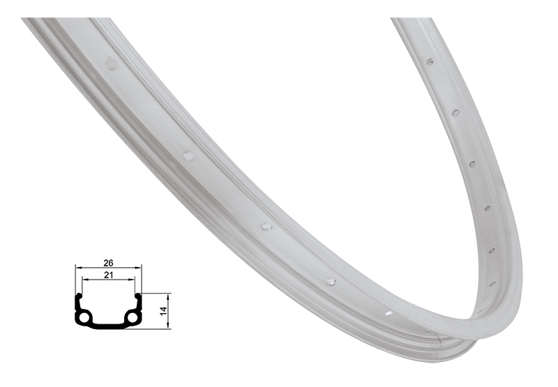 Ráfek REMERX RMX21 590x21 36děr, stříbrný