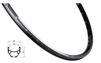 Ráfek Force CLASSIC 622x19 32děr, černý