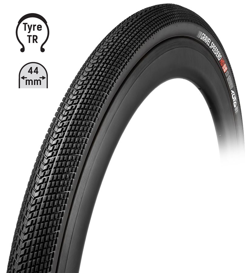 Plášť TUFO Gravel SPEEDERO HD 700x44C, bezduš., črn
