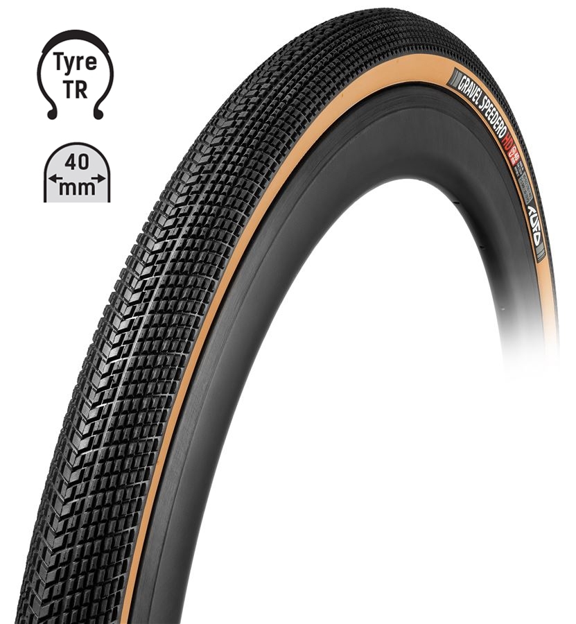 Plášť TUFO Gravel SPEEDERO HD 700x40C, bezduš., črn/béž