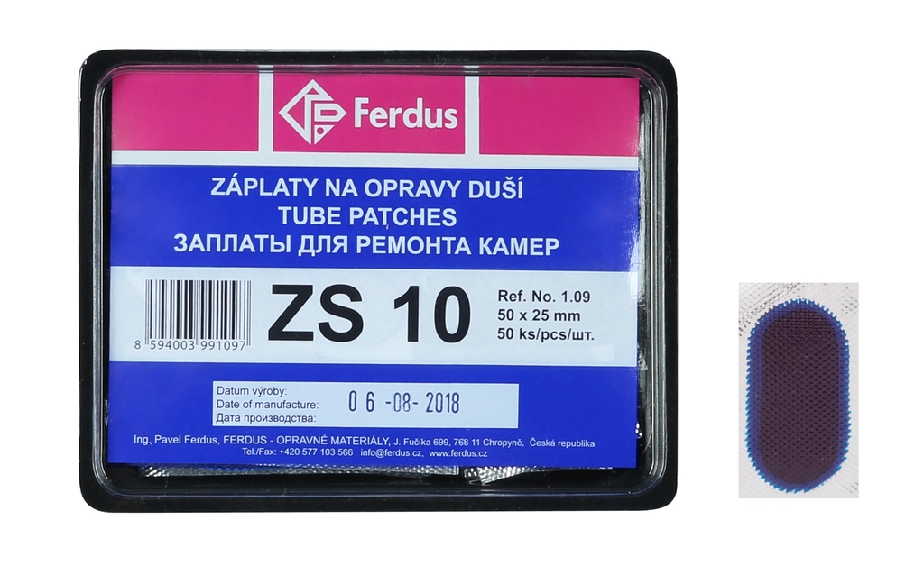 Lepení-záplata FERDUS ZS10 ovál 50x25mmbox 50ks