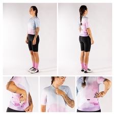 Dres Force SPLASH LADY krátký rukáv, růžovo-modrý