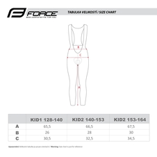Kalhoty Force REFLEX LINE KID s vložkou, černé