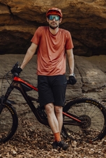 Dres Force MTB MOUNT krátký rukáv, cihlový