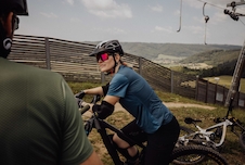 Dres Force MTB MOUNT LADY krátký rukáv, modrý