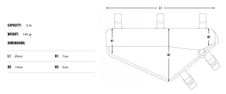 Brašna Apidura Racing frame pack (2,4l)