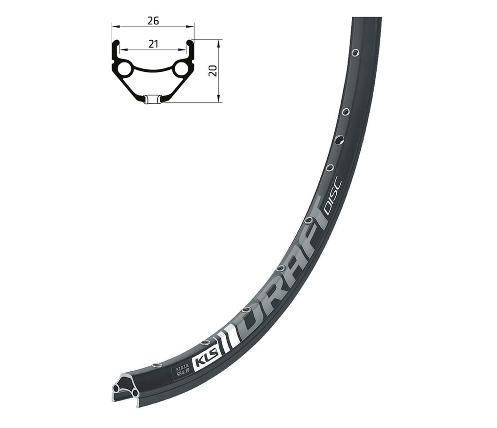 Ráfek KLS DRAFT DSC, 27,5 black