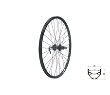 Zapletené kolo zadní KLS DRAFT DSC R, 27,5, black