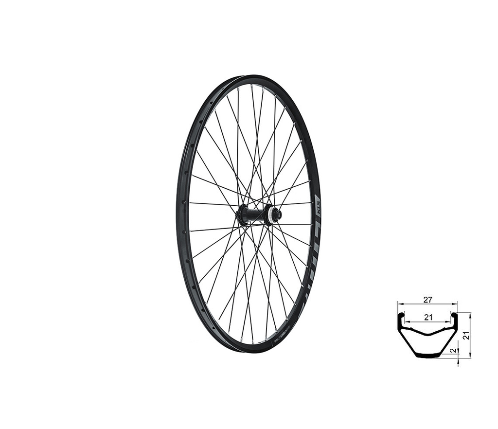 Zapletené kolo přední KLS VALOR 21 DSC F, 28/29, black