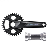 Kliky 1 175mm 32z. Shimano Deore FC-M6100-1 32z vč. ložisek BSA, 1x12 černé