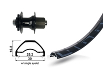 Zapletené kolo 27,5 XLC Rodi Ready 584-25 zadní 32 děr Niro
