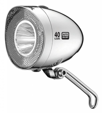 Světlo přední XLC Retro CL-D04 LED stříbrné