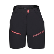 Kraťasy dámské Progress GENIA BIKE SHORTS vínové/černé