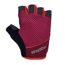 Rukavice cyklistické Progress SOLARIA MITTS vínovo/růžové