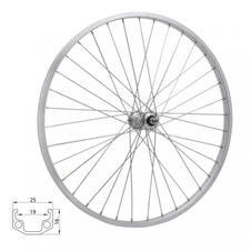 Kolo zapletené 28  622-19 přední  36 děr stříbrné Union/CnSpoke