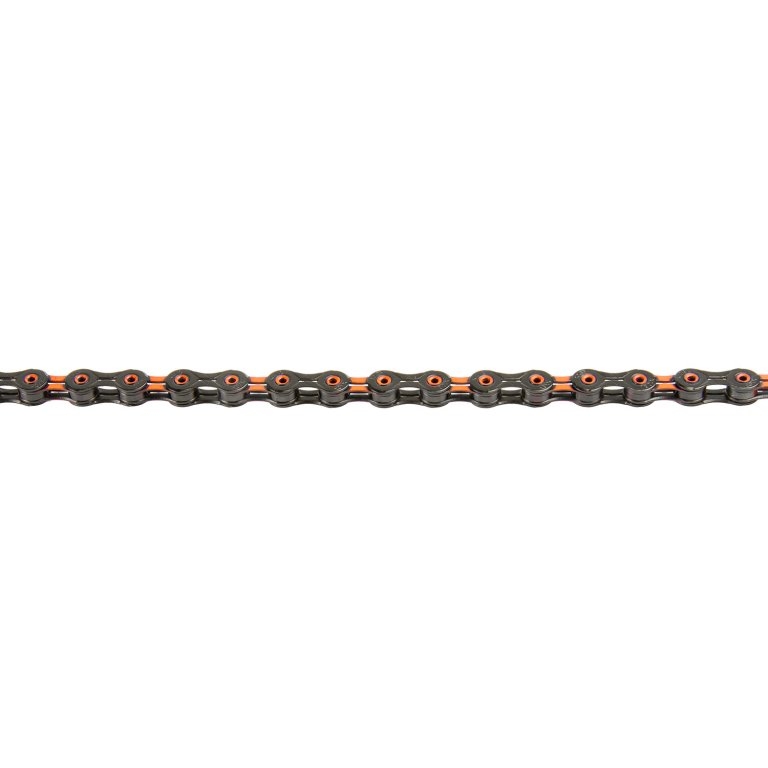 Řetěz KMC DLC11 oranžovo-černý 118čl. BOX