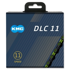 Řetěz KMC DLC11 zeleno-černý 118čl. BOX