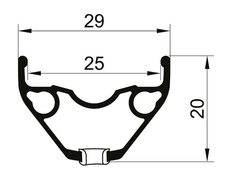 Ráfek REMERX E-ROCKY 622x25 DISC 36děr černý