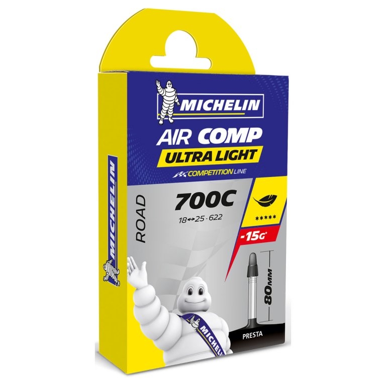 Duše MICHELIN AIR COMP ULTRALIGHT 28x0.75/1.0 (18/25-622) FV/80mm