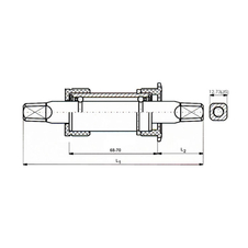 Osa středová NECO 115 mm BSA Fe
