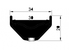 Ráfek REMERX RX2030 584x30 28děr černý nýt