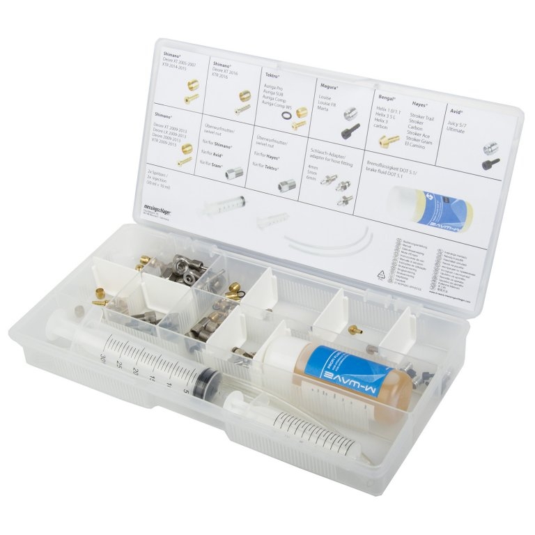 Odvzdušňovací sada M-Wave pro hydraulické brzdy, velká BOX