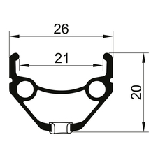 Ráfek REMERX HIT 21 V-brake 559x21 36děr černý nýt