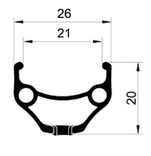 Ráfek REMERX Rocky Disc 622x22 36děr černý nýt