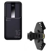 Set powerbanka C-tech 10000mAh+držák na mobil a powerbanku BONE Bike Tie Pro-P