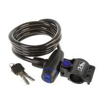 Zámek M-Wave Spirála 8x1500 Klíč černý