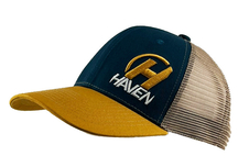 Čepice HAVEN TRUCKER modro/hnědá