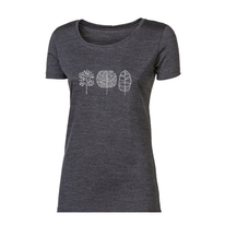 Triko krátké dámské Progress VINKA TREES merino šedý melír