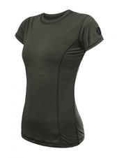 Triko krátké dámské SENSOR MERINO AIR olivové NEW