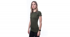 Triko krátké dámské SENSOR MERINO AIR olivové NEW