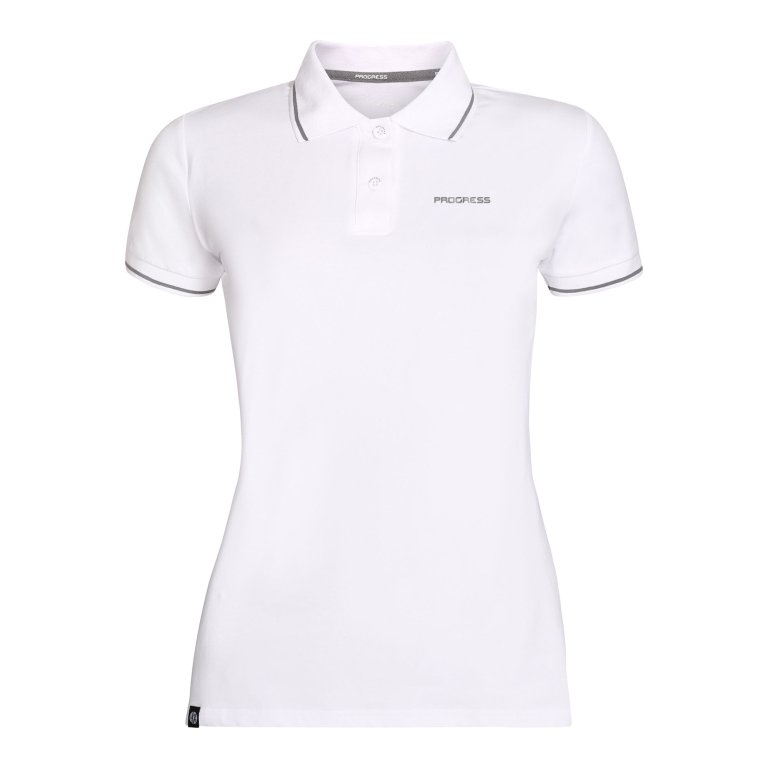 Triko krátké dámské polo Progress CASA bílé