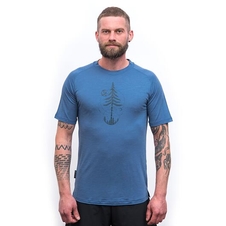 Triko krátké pánské SENSOR MERINO AIR EARTH riviera blue
