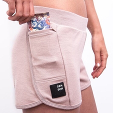 Kalhoty krátké dámské SENSOR MERINO UPPER traveller dusty pink